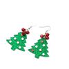 Glocken Weihnachtsbaum Ohrringe Flaches Acryl Europäische und Amerikanische Kreative Weihnachts Ohrringe mit Ketten Glocken