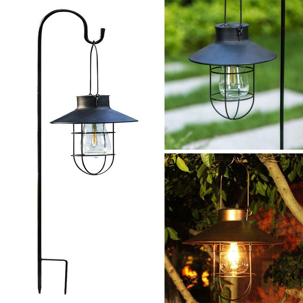 With Handle Iron Hanging Lamp Hanging Style Landscape Light Vintage Tungsten Filament Lamp Outdoor