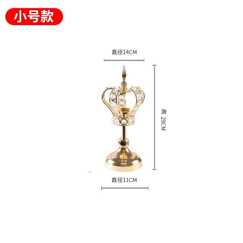 

Европейский хрустальный подсвечник корона свеча ужин сцена украшения реквизит гостиная золотые украшения ретро роскошь
