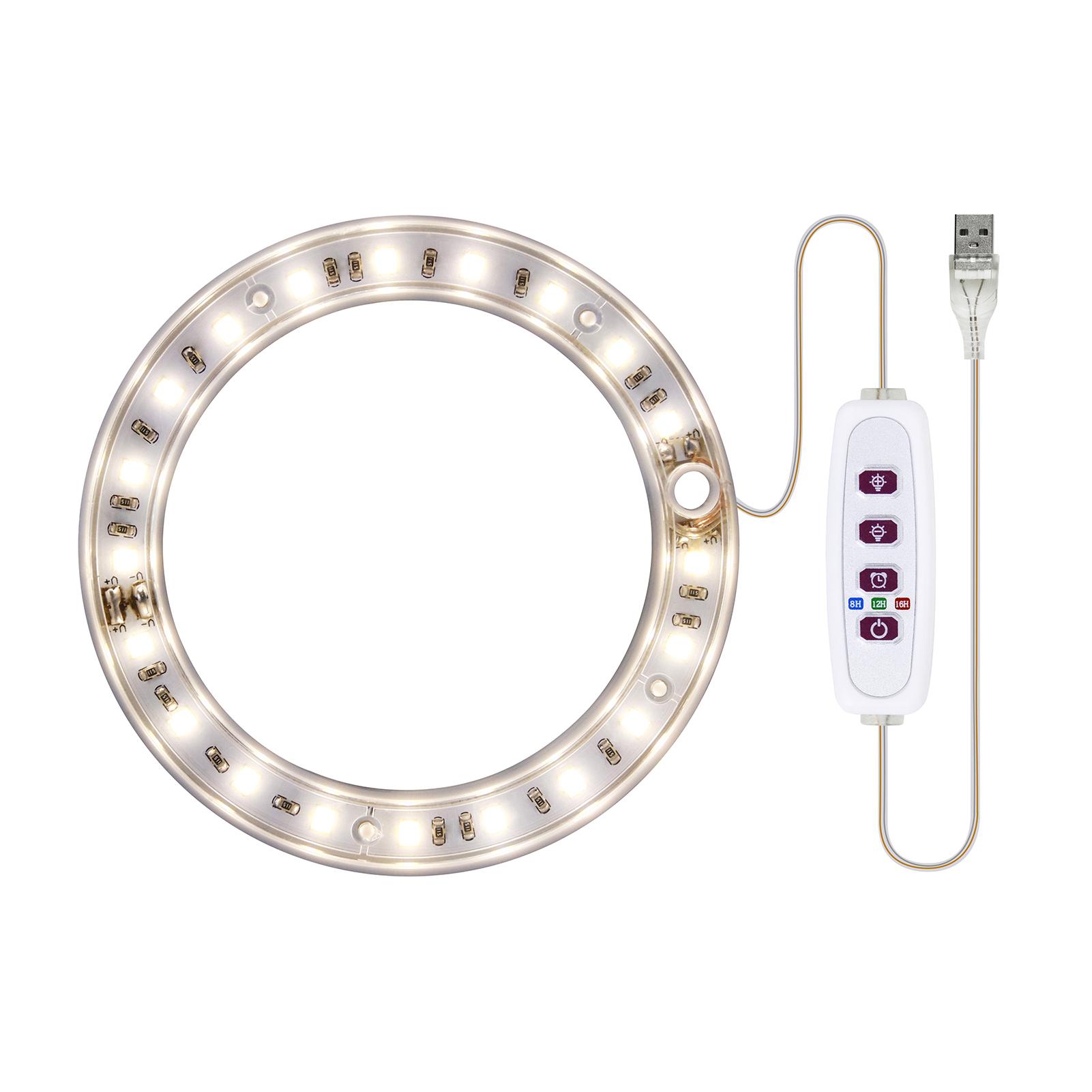 

Светодиодные лампы для растений с полным спектром, 20 светодиодов, 8H12H16H, таймер, 5 уровней регулировки яркости, высота 1 Pack