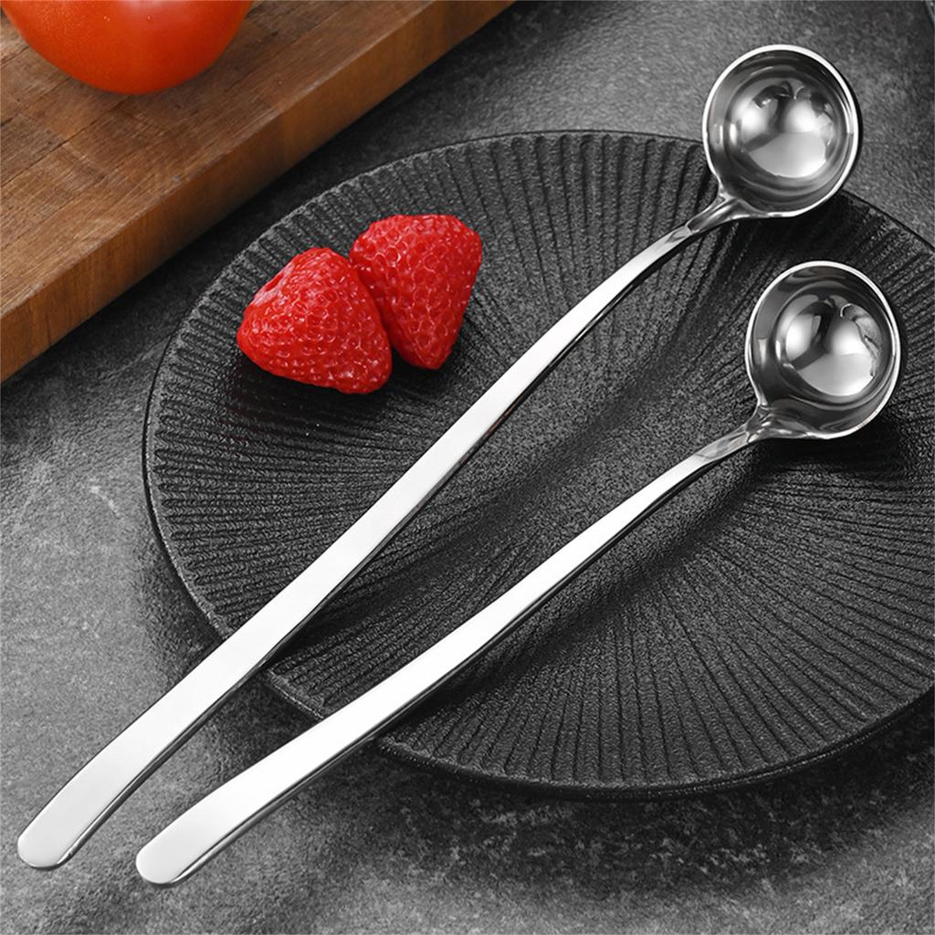 Stainless Steel Dessert Spoon Long Handle Tea Coffee Stirring Spoons Kitchen Mixing Spoon for Dessert Milkshakes Salad