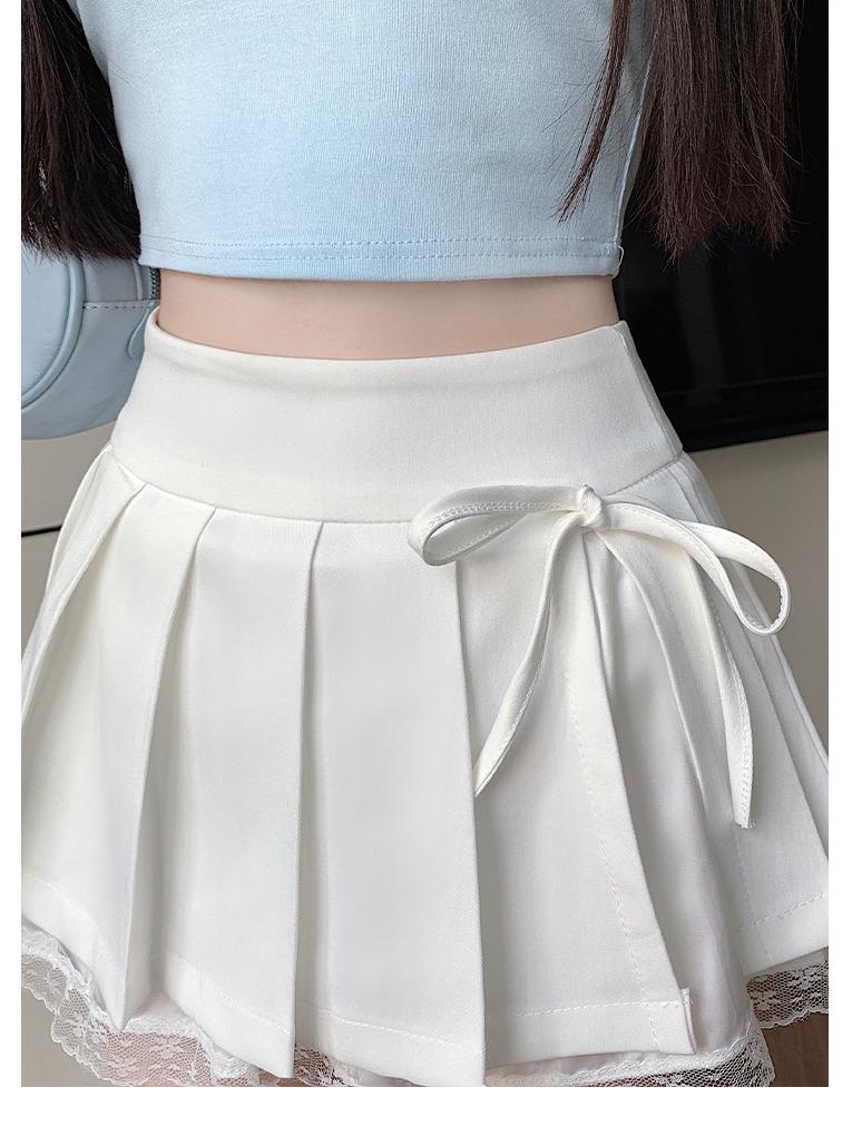 Women's High Waist Black Pleated Mini Skirt - Autumn/Spring