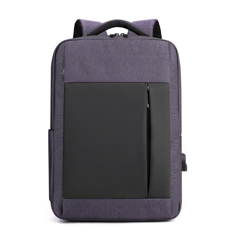 

Manufacturer E-commerce Backpack Men s Computer Bag USB Charging Port Business Leisure Backpack фіолетовий