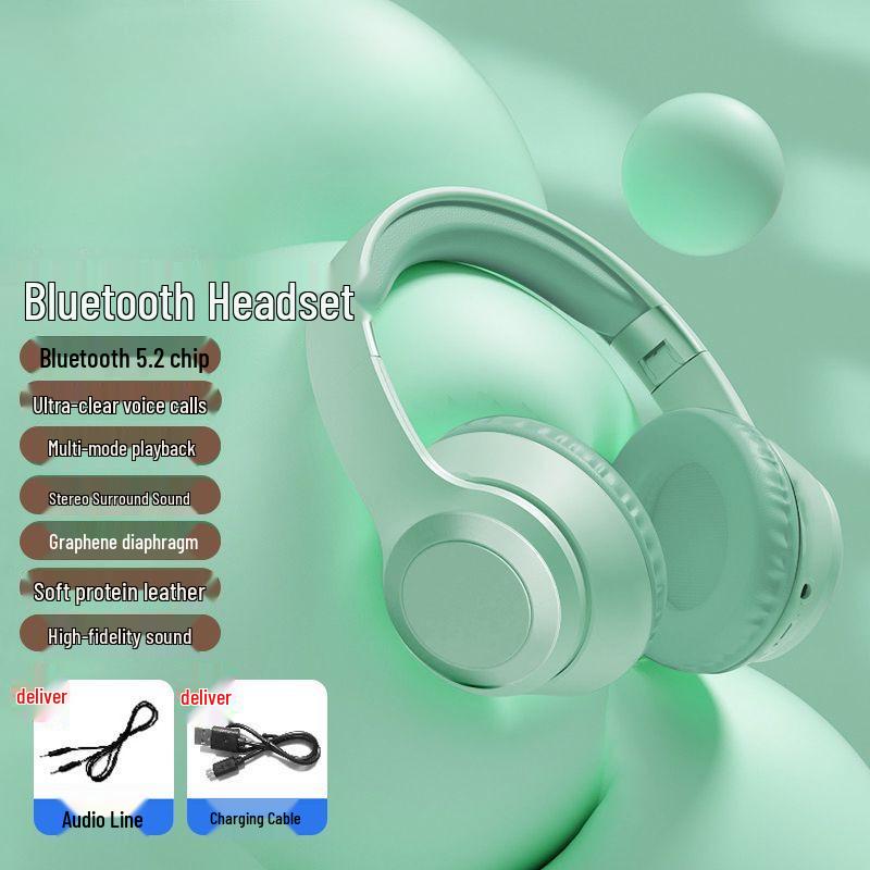 High-Value Wireless Bluetooth Over-Ear Headphones with Luminous Earcups for Gaming, Music, and Heavy Bass