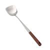 Chef's 304 Stainless Steel and Rosewood Spatula & Soup Ladle Set - Anti-Scald, Long Handle for Restaurant Use