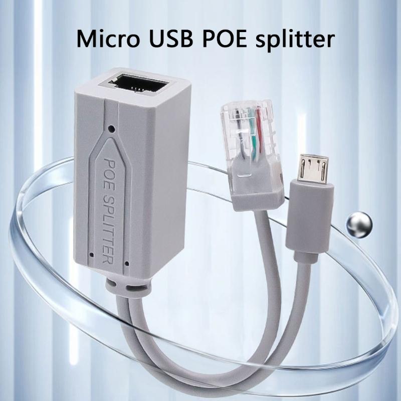 Compactly USB PoE Splitter for Efficient 48V to 5V Conversion with USB 5V Output for Various Devices Easy to Use