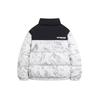 Li Ning Fashion Print Trendy Sports Casual Warm Windproof Stand Collar Down Jacket Men Outerwear White Gray YYMV213-4-1