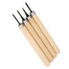 4pcs Couteau à Sculpter le Bois Aiguiseur Manuel Couteaux Tampon en Caoutchouc Ensemble d'Outils de Sculpture