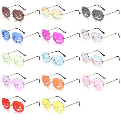 Trendy Oval Funny Party Glasses Sunglasses for Women Men Pumpkin Glasses Halloween