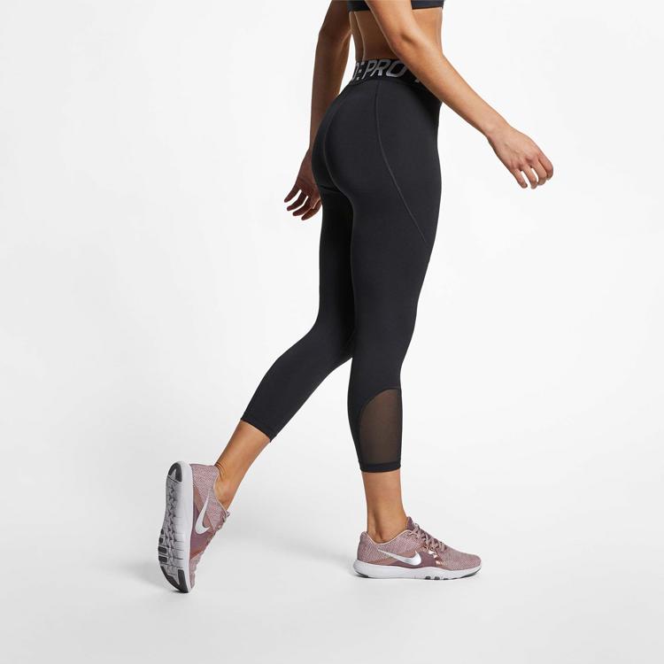 Nike Pro Training Mid-Length Elastic Tight Shark Fitness Pants Women Pants Black AO9973-010