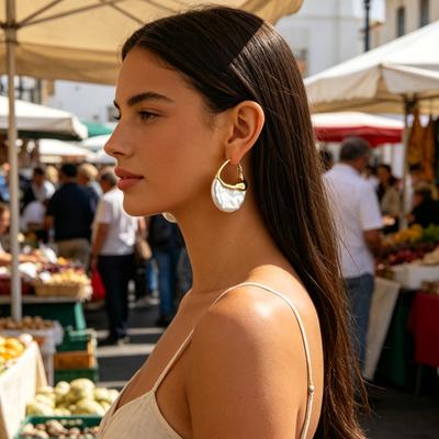1 Par de Pendientes para Mujer Perlas de Imitación Incrustadas Pendientes Largos con Aro para la Oreja Uso Diario Fiesta Baile Joyería Regalo