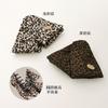 Acrylic fabric leopard print triangle grab clip autumn and winter retro back head shark clip hairpin hair accessories