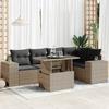 Vidaxl 6-Cz. Garden Furniture Set With Cushions, Grey, Poly Rattan