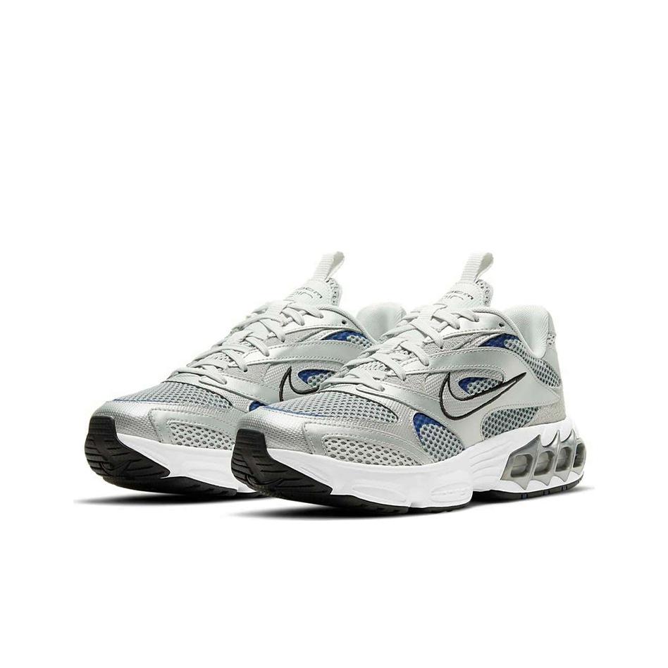 Nike Zoom Air Fire Comfortable Trendy Shock Absorption Non-Slip Low-Top Marathon Running Shoes Women Sneaker White Silver CW3876-001