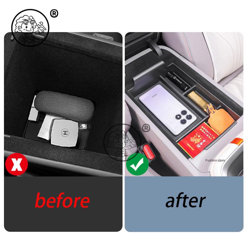 For ZEEKR 7GT 2025 2026 Car Armrest Storage Box Center Console Organizer Center Console Interior Accessories