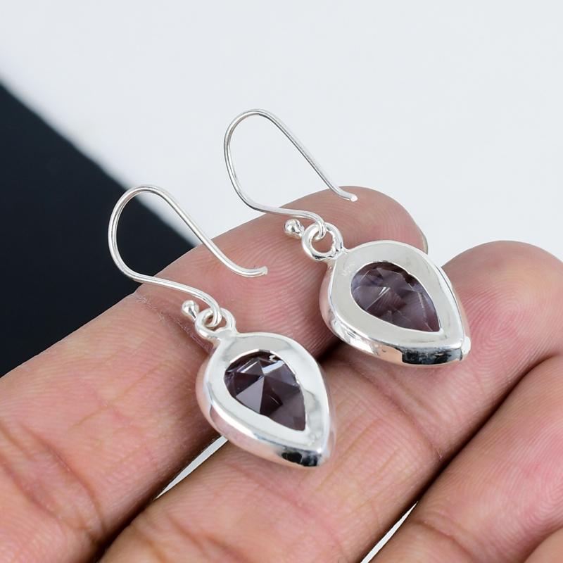 Wunderschöne Aquamarin Edelstein Ohrringe, 925 Sterlingsilber Ohrring, Handgefertigter Boho Silber Schmuck Hängeohrringe, Geburtstagsgeschenke