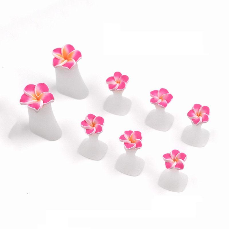8pcs/Bag Soft Silicone Flower Perals Design Toe Separator for Pedicure Foot Splitter Flexible Finger Toe Separation Tool FZQ01