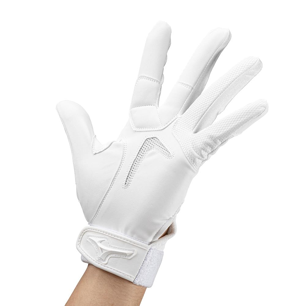 MIZUNO Defensive Left High School Baseball Rules Size White x White Baseball/Softball Gloves, Hand, Compliant, 1EJED320, L,