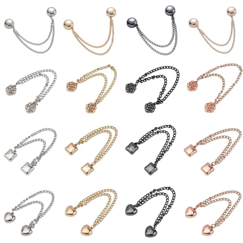 Multi-Function Shorten Trouser Clip Button Tassel Chain Cuff-link Leg Cuff Fixing Pin Skirts