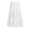Navigare Women's Embroidered Cotton A-Line Midi Skirt