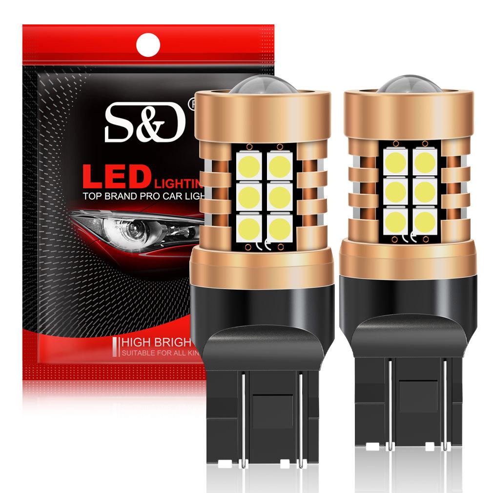 

2 шт. P21W led 1156 T20 W21/5W 7443 P21/5W T25 Автомобільні лампи 7440 BA15S BAY15D BA15D BAU15S PY21W Автомобільний сигнал Задній хід DRL Світло 1157 3157 P27/7W Біла лампа 7443 T20 W21/5W