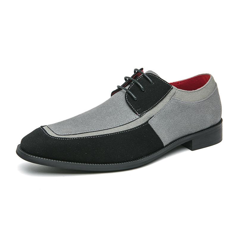

Men s shoes foreign trade spring and autumn new casual leather shoes fashion trend lace-up business dress leather shoes 48