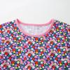 Vestito Estivo per Bambina Stampa Cartoni Animati Moda Manica Corta Gonna Bambina Girocollo Vestito Principessa