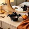 Cute Bat Shaped Dish Halloween Storage Bowl Candy Tray Spooky Home Seasonal Ornament Tabletop Ornament Multifunctional Decorative Snack Holder for
