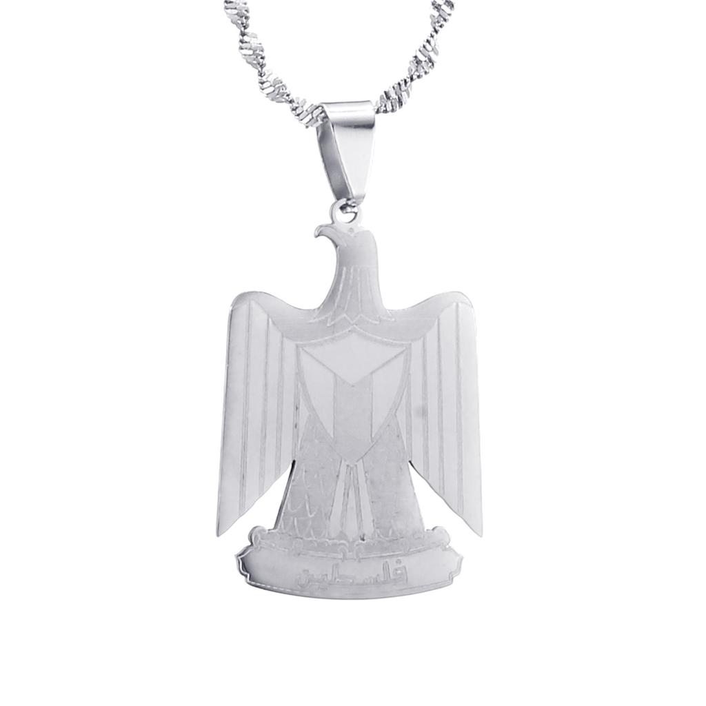 Collar Colgante de Palestina Para Hombres Mujeres Árabe Africano Acero Inoxidable Collares Amuleto