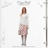 UNIFREE Spring 2026 Asymmetric Shoulder Letter Rhinestone T-shirt