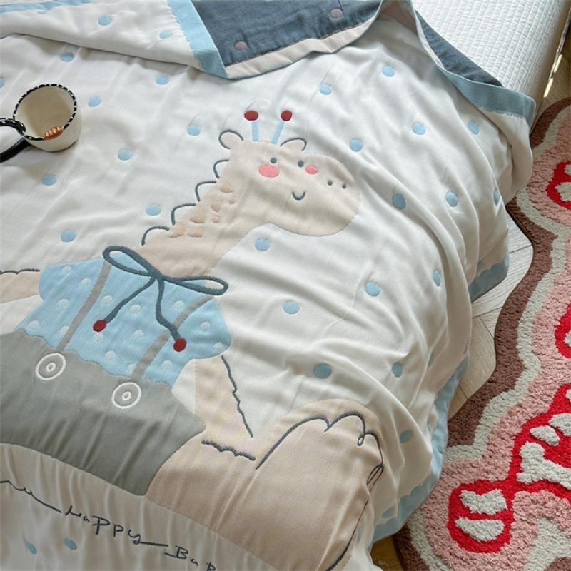 New Class A ten-layer yarn cotton puff quilt summer bath towel machine washable thin quilt nap blanket