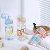 Water bottle simple and fresh children's water cup student high value plastic straw cup large capacity men and women summer portable sports