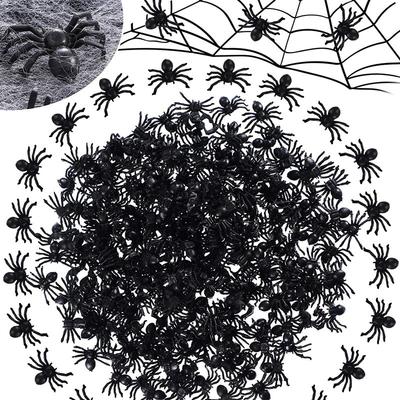 100PCS realist din plastic păianjen simulare păianjen insectă truc glumă jucărie înfricoșător horror noutate amuzant Halloween fantomă cadou