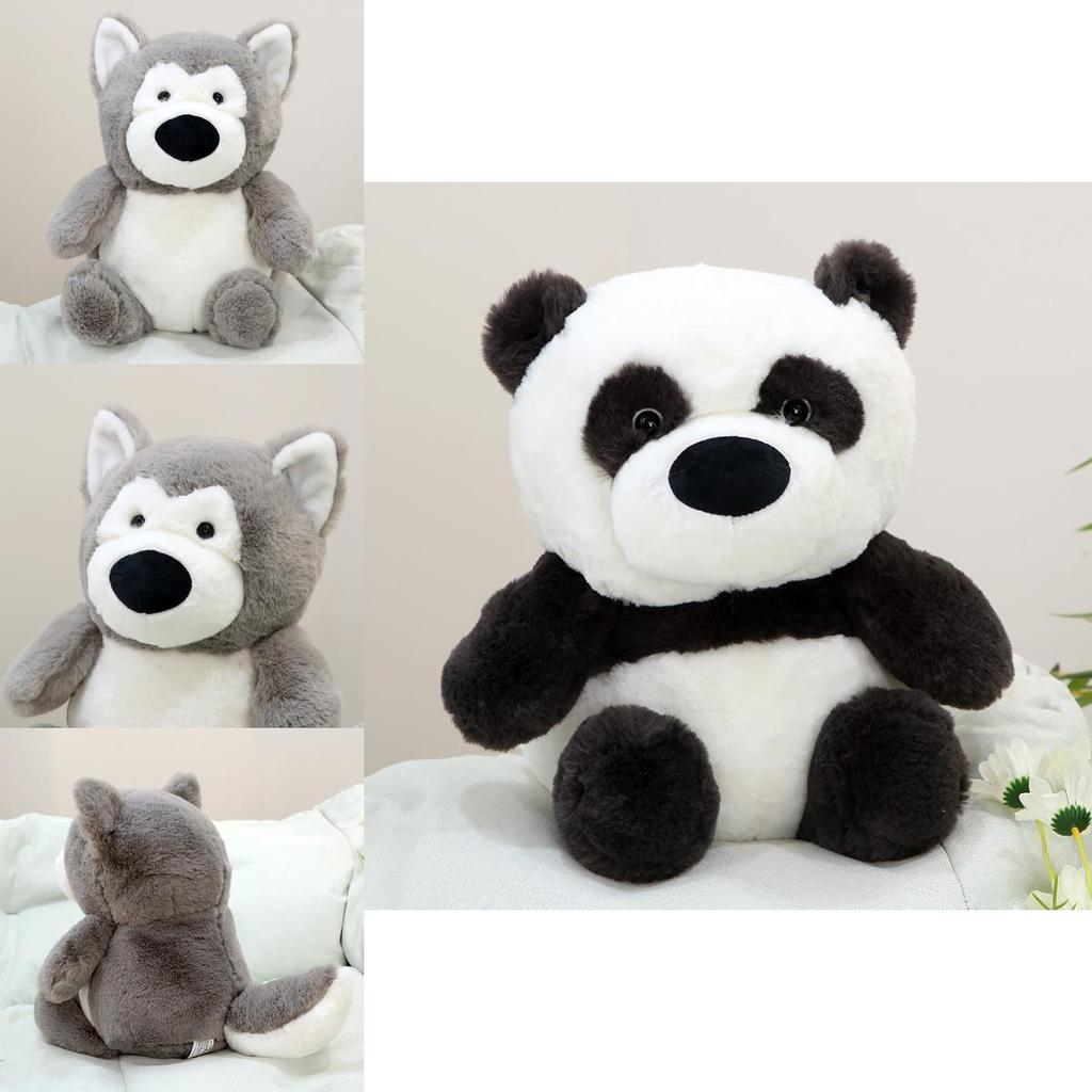Lion Plush Toy Husky Doll Wholesale Cross-border Doll Panda Pillow Creative Birthday Gift 30cm