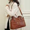 Frauen PU Leder Große Kapazität Schulter Tasche Damen Vintage Schulranzen Taschen 2025 Sommer Designer Handtasche Tote Umhängetasche