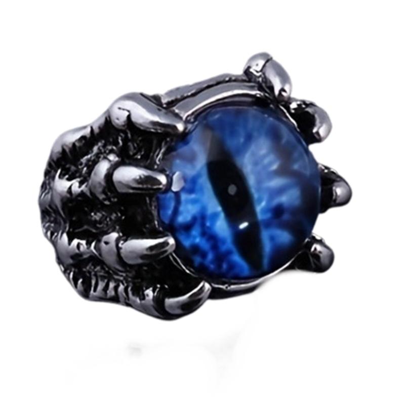 Elegant Adjustable Rings Vintage Festival Rings Wolf Claw Demons Eye Shape Finger Jewelry for Woman and Man Present