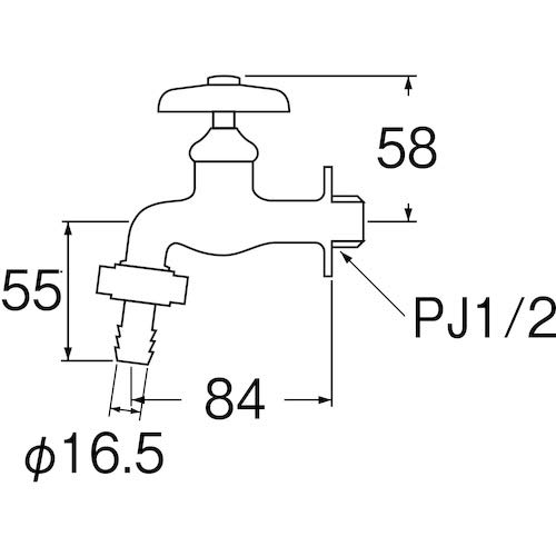 SANEI Coupling Side Faucet for Sprinkler Hose Connection, Nominal 13mm, Y30J-13