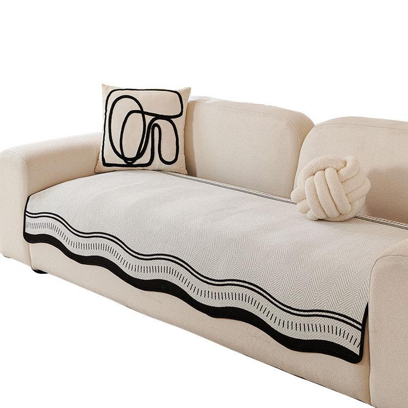 Chenier Sofa Cushion Is Universal In All Seasons New Straight-Row Special-Shaped One-Piece Fixed Non-Slip Leather Sofa Cover