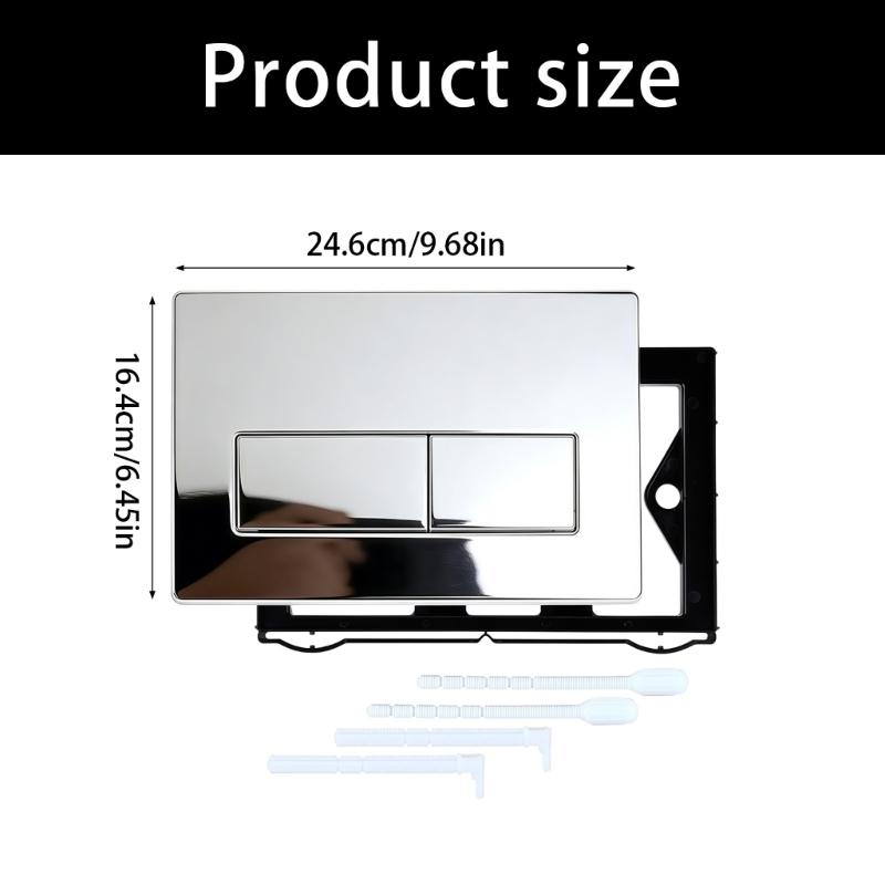 Upgrades Water Tank Button Panel Plastic Construction Easy Installs Strong Bathroom Flush Panel for Bathroom
