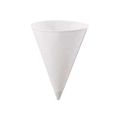 200Pcs 3.7Oz/4.5Oz White Paper Cone Cups Leakproof 200 Count Snow Cone Cups Heat-resistant Thicken Disposable Paper Cups Parties
