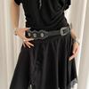 Rivet Leather Waist Belt Black Dress Jeans Belt Versatile Women's Belt  Waist Decoration