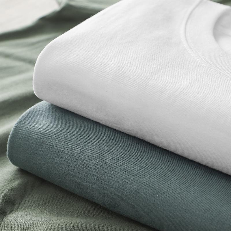 Hirsionsan Basic T Shirt Women 100% Cotton Short Sleeve Men's Tshirts Female Soft Jumper Female Summer Cusual 1+1 O NeckTees