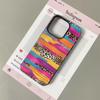 Phone Case For iPhone 17 17Air 16 15 14 13 12 11 Pro Max Colorful Pigment Leopard Print Lychee Grain Silicone Soft Cover Funda