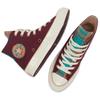 Converse  Chuck 70 High Canvas & Plaid - Deep Bordeaux Women Sneakers Purple Egret A12452C