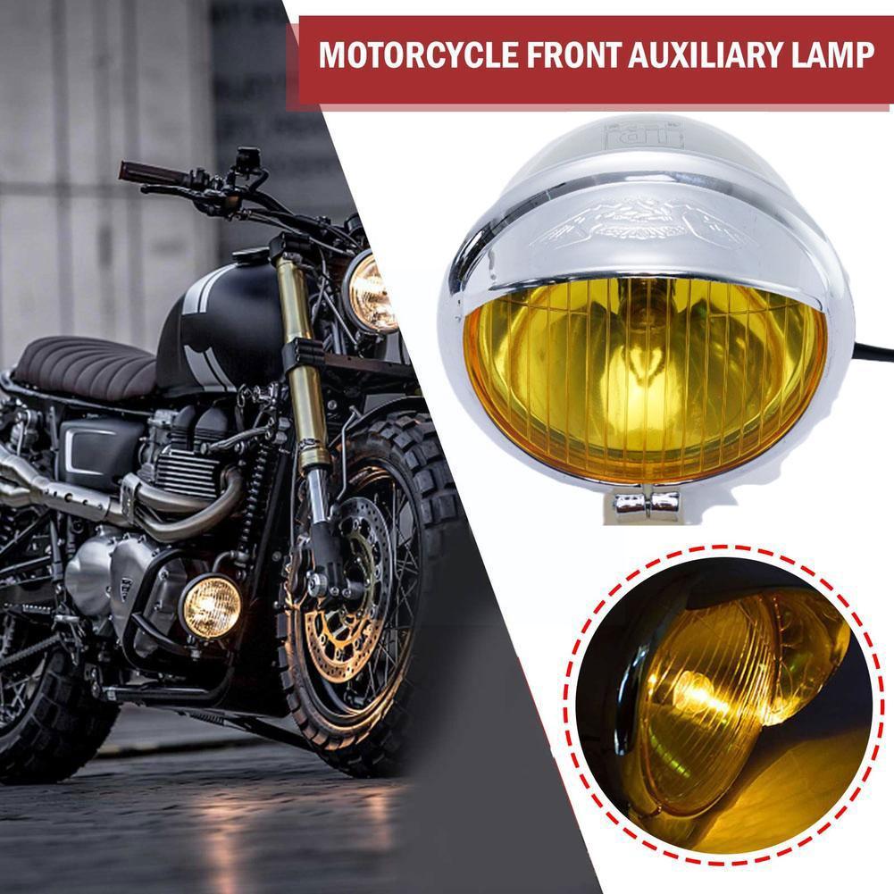 Motorcycle Front Auxiliary Lamp GN125 Side Lamp Accessories Gene Lamp Fog Lamp Retro Auxiliary Headlight 12V External 10W B K1U9