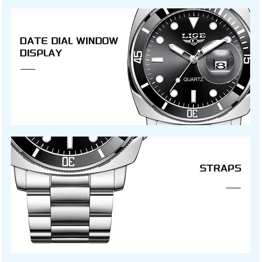 Trendige Herren-Quarzuhr mit drehbarer Lünette, Wasserdichte Armbanduhr