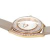 Used Like new Swarovski Crystal Line Aura SS Leather White Quartz Watch 0609 SWAROVSKI