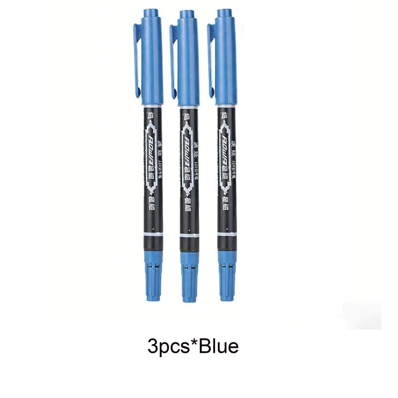 Dual Tip Permanent Markers, Oil-Based (Waterproof) - Fine & Broad Tips for Art Outlining, Sketching, Writing on Multiple Surfaces