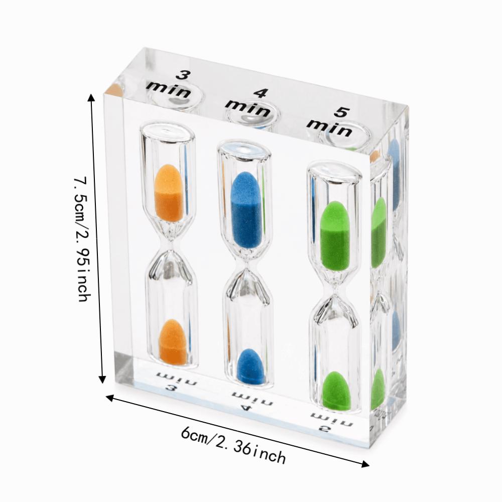 Colorful Acrylic Hourglass Timer Portable Sand Timer Clock 1/2/3/4/5 Minutes Hourglass  School Use