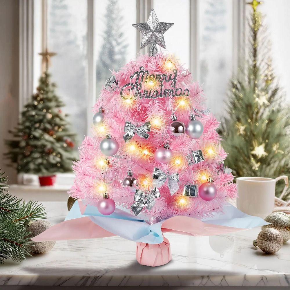 Artificial Christmas Tree Model Colorful Tree Desktop Ornaments Miniature Pine  Gift